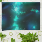 ナイトスカイエメラルドグリーン キッチンタオル (折り畳み)