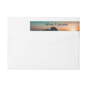 ナイトスカイエレガント銀河系スターズモダンマウンテンサン ラップアラウンドラベル (裏面)