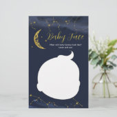 ナイトスカイオーバーザムーンベビーシャワーベビー顔カード (スタンド正面)