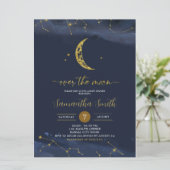ナイトスカイオーバーザムーンベビーシャワー招待状 招待状 (スタンド正面)