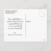 ナイトスカイクリスマスツリーフォレストホリデーポストカード シーズンポストカード (裏面)