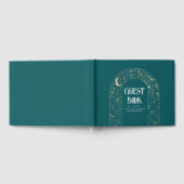 ナイトスカイスターズシナティール（緑がかった色）結婚ズ ゲストブック (全面)