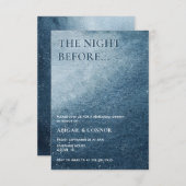 ナイトスカイスターズネイビーブルーホワイトリハーサルディナー エンクロージャーカード (正面/裏面)