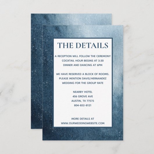 ナイトスカイスターズネイビーブルーホワイト詳細カード エンクロージャーカード