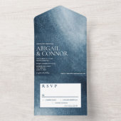 ナイトスカイスターズネイビーブルーホワイト オールインワン招待状 (内側)