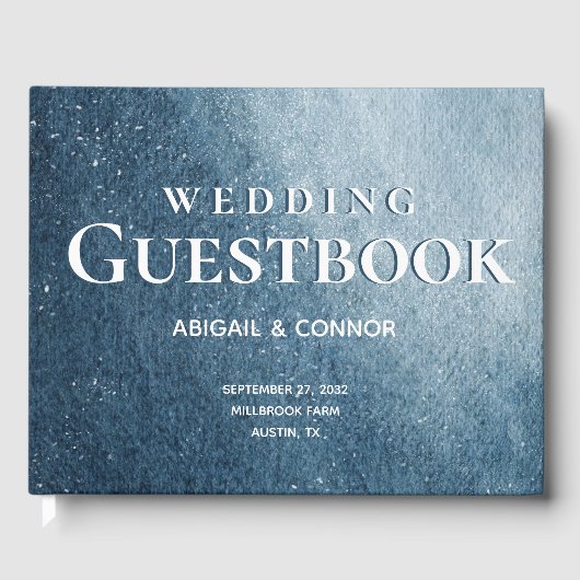 ナイトスカイスターズネイビーブルーホワイト ゲストブック (正面)