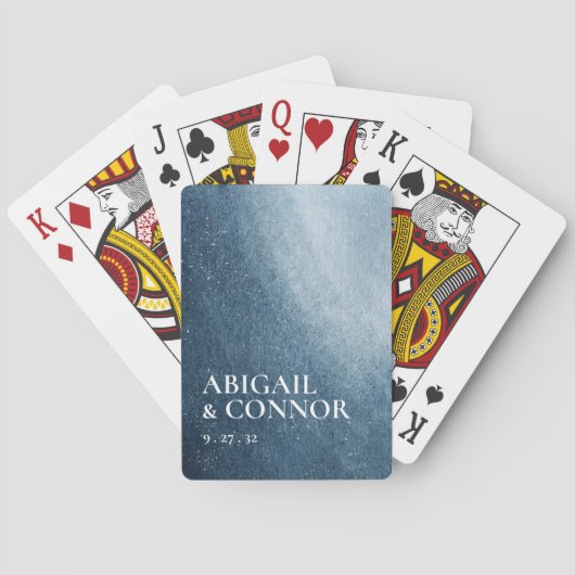 ナイトスカイスターズネイビーブルーホワイト トランプ (裏面)