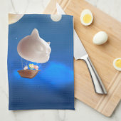 ナイトスカイバルーンアドベンチャー キッチンタオル (四つ折り)