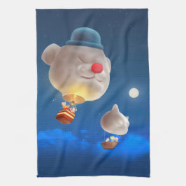 ナイトスカイバルーンアドベンチャー キッチンタオル