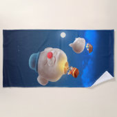 ナイトスカイバルーンアドベンチャー ビーチタオル (正面)