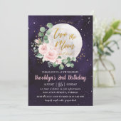 ナイトスカイピンクフローラ2月2日の誕生日 招待状 (スタンド正面)