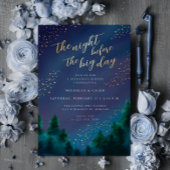 ナイトスカイフォイル結婚ズリハーサルディナー招待状 箔シーズンカード