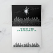 ナイトスカイホワイトスターユニバーサルクリスマスホリデー シーズンカード (内部)