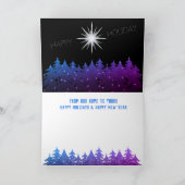 ナイトスカイホワイトスターユニバーサルクリスマスホリデー シーズンカード (内部)