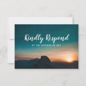 ナイトスカイマウンテン銀河系サンセットスター結婚ズ 出欠カード (正面)