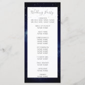 ナイトスカイムーンシチュアルエレガントなウェディングウェルカム プログラム (裏面)