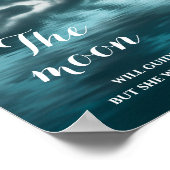 ナイトスカイムーンリフレクション感動的引用文 ポスター (角)