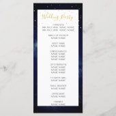 ナイトスカイモダンエレガントな結婚式 プログラム (裏面)