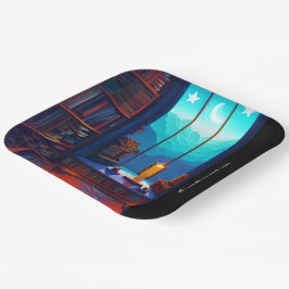 ナイトスカイライブラリスクエア ペーパープレート