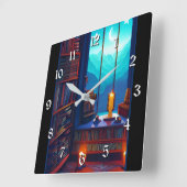 ナイトスカイライブラリー スクエア壁時計 (傾斜)