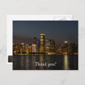 ナイトスカイライン シカゴ パノラマ サンクス ポストカード (正面/裏面)