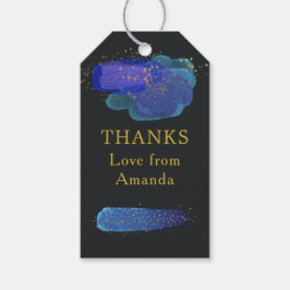 ナイトスカイ宇宙スターズファンタジーパーティーありがとう ギフトタグ