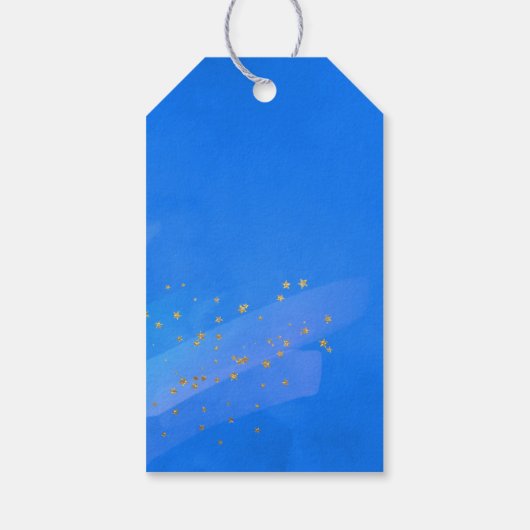 ナイトスカイ宇宙スターズファンタジーパーティーありがとう ギフトタグ (裏面)