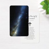 ナイトスカイ悔やみや弔慰葬儀記念祈りの言葉カード (デスク)
