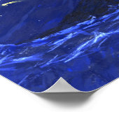 ナイトスカイ海クリフ射撃、 発砲スターキャンバス ポスター (角)