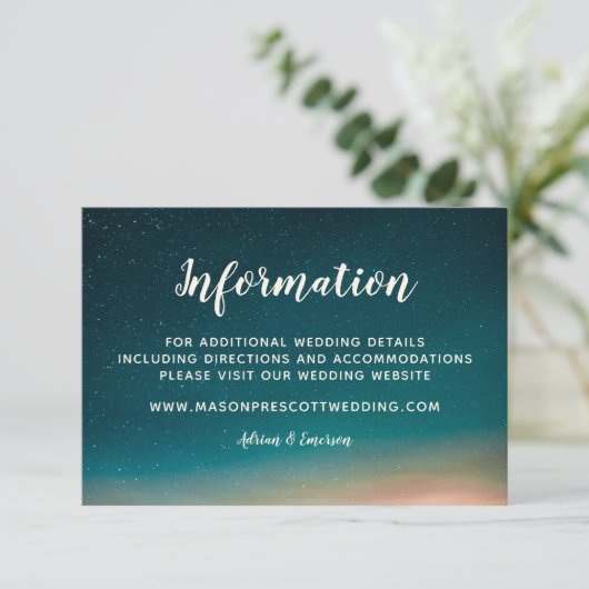 ナイトスカイ銀河系マウンテンサンライズウェブサイト情報 エンクロージャーカード (スタンド正面)