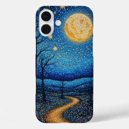 ナイトスカイ 宇宙 月 天体 星 iPhone 16 PLUSケース
