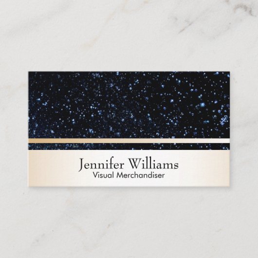 ナイトスカイ&金ゴールドトリム 名刺 (正面)