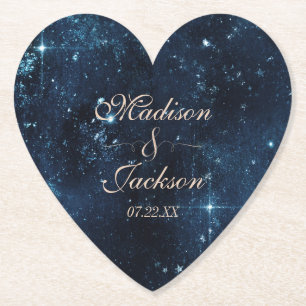 ナイトスタースカイシテリア銀河系結婚ズモノグラム ペーパーコースター