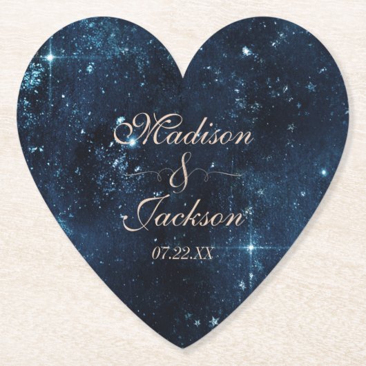ナイトスタースカイシテリア銀河系結婚ズモノグラム ペーパーコースター (正面)