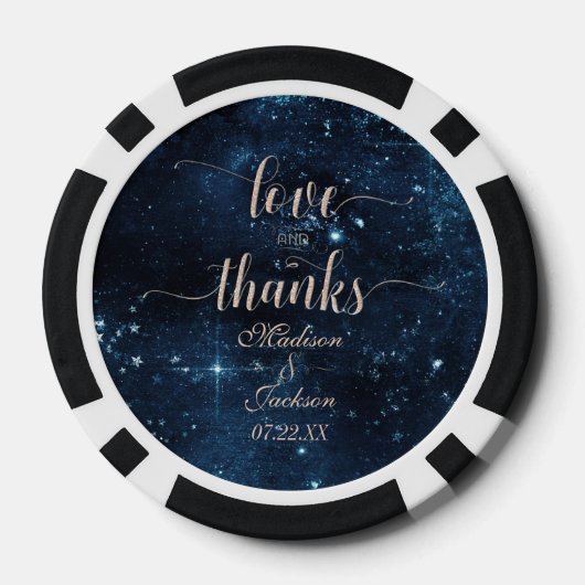 ナイトスタースカイシナ結婚ル銀河系サンキュー ポーカーチップ (裏面)