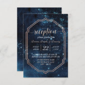 ナイトスタースカイ天空銀河系ウェディングレセプション 招待状 (正面/裏面)