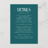 ナイトスターズ結婚ティール（緑がかった色）詳細 エンクロージャーカード (正面)
