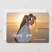 ナイトスターズ結婚写真テンプレートサンキュー サンキューカード (正面)