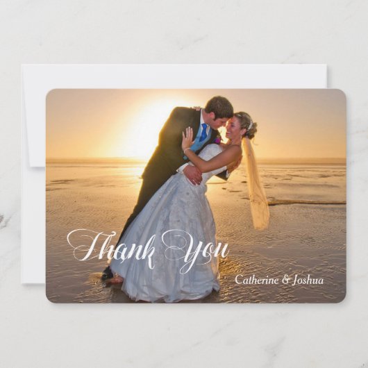 ナイトスターズ結婚写真テンプレートサンキュー サンキューカード (正面)