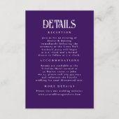 ナイトスターダークパープル結婚ズ詳細 エンクロージャーカード (正面)