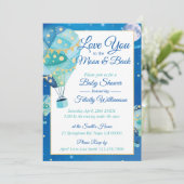 ナイトスターホットエアバルーンベビーシャワー招待状 招待状 (スタンド正面)