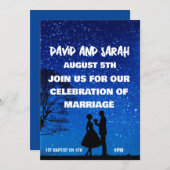 ナイトスターロマンチックでエレガントな結婚式招待状 招待状 (正面/裏面)