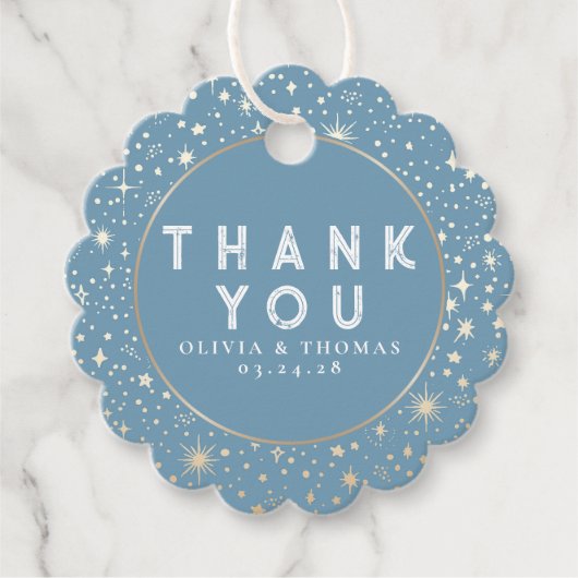 ナイトスター天空の神秘的な塵の青ありがとう フェイバータグ (正面)