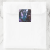 ナイトステッカーのキラキラした洞窟 スクエアシール (バッグ)