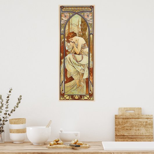 ナイトズレストヴィンテージ新しいバイアルフォンスミュシャ ポスター (キッチン)