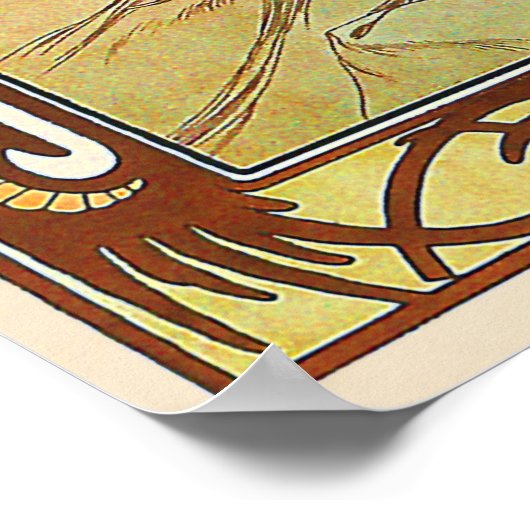 ナイトズレストヴィンテージ新しいバイアルフォンスミュシャ ポスター (角)