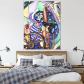 ナイトセーリングキャプテンアートスタイルオリジナル絵画ズ キャンバスプリント (インサイチュ (寝室))