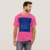 ナイトタイムアニメの背景 Tシャツ (正面フル)