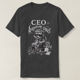 ナイトタイムカオスラクーンアートのCEO Tシャツ