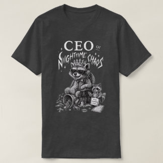 ナイトタイムカオスラクーンアートのCEO Tシャツ